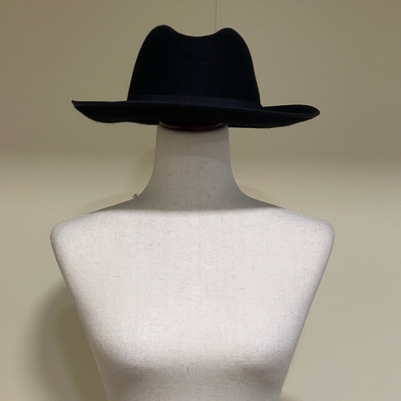 Vintage Elizabeth And James Wool Fedora Hat Women’s Black Retro Classic One Size - Picture 4 of 8